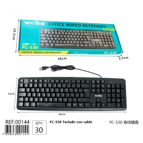 Teclado con cable