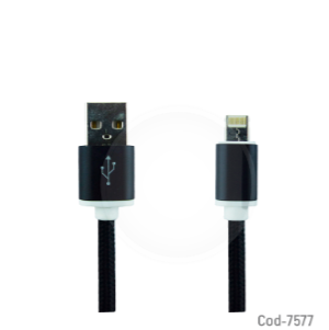 Cable USB Doble Funcion Micro 5 Pin Para Iphone Marca RST Tipo Soga En Dos Colores.