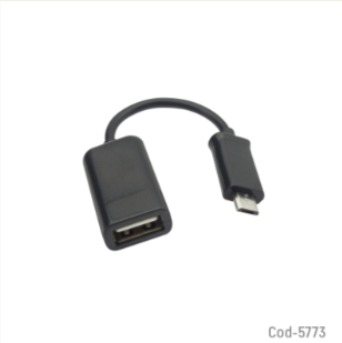 Cable OTG A USB Micro 5 Pin, Velocidad 2.0, 2 Colores.