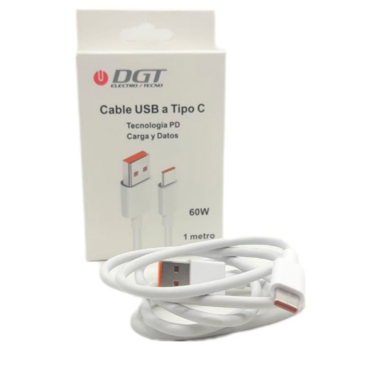 CABLE USB TIPO C TURBO 1M 60W