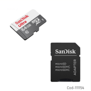 Tarjeta Microsd 64GB Clase 10, Sandisk