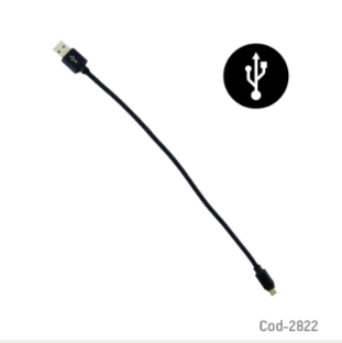 Cable USB Micro 5 Pines De 30 CM Portatil En Bolsa.