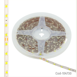 Tira LED Luz Blanca De 5 Mts, 12 Volt. LED 5050. En Bolsa.