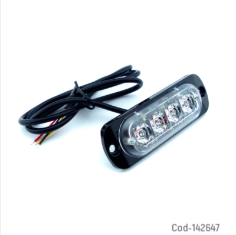 Luz LED Strobo Multiefectos Rojo A 12/24 Volt.