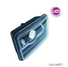 Foco LED Rectangular De 7” Delantero, 45 Watt, Luz Blanca A 12-24 Volt