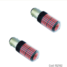 Ampolleta De 144 LED Modelo 1157 De 2 Contactos Luz Roja Para Freno De Auto.