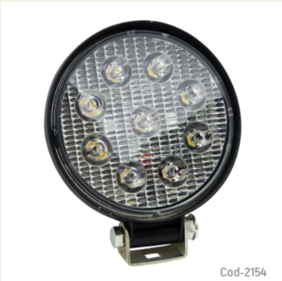 Neblinero Slim 9 LED, 27W, 12/24V, Redondo. Set X 1.