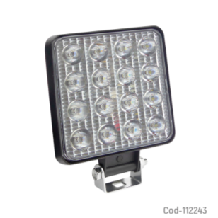 Neblinero 16 LED 48W, 12-24V, Cuadrado Slim. En Caja. Set X 1.