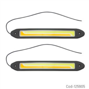 Neblineros LED COB Flexibles, Luz Blanca/Amarilla, Waterproof. Set X 2.