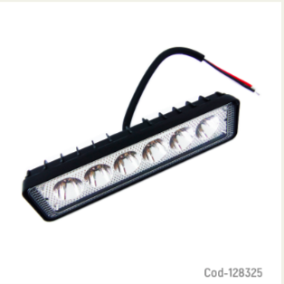 Neblinero 6 LED, Strobo-Fijo, Duo Color, Ambar/Blanco. 12 Volt, En Caja.