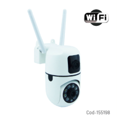 Camara De Vigilancia IP Wifi Doble Lente Modelo E10 Con Giro De 360° Y 8 LED Compatible Con La App V380.