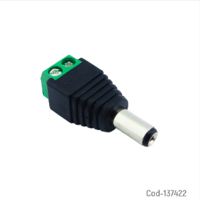 Conector Macho DC De 5.5 X 2.5 MM A Terminal Para Camara De Vigilancia.