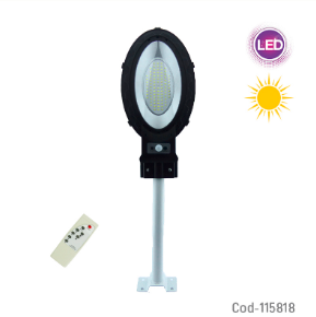 Foco Solar 90LED, 80 Watt, Ovalado, Con Control Y Tubo. En Caja.Foco Solar 90LED, 80 Watt, Ovalado, Con Control Y Tubo. En Caja.