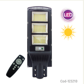 Foco Para Poste Solar De 450 Watt, 900 LED, PVC. Con Control Remoto.