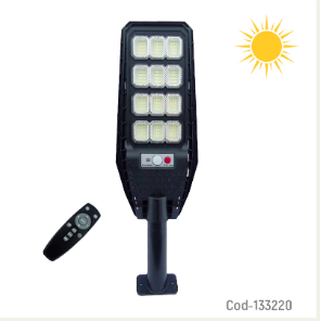 Foco Solar Para Poste, 200 W, 144 LED, Con Control Remoto