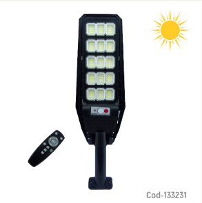 Foco Solar Para Poste, 300 W, 180 LED, Con Control Remoto.