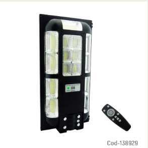 Foco Para Poste Solar De200 Watt, Con 15 Placas De 676 LED Con Control.