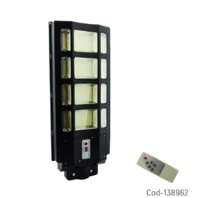 Foco Para Poste Solar De 400 Watt Con 12 Placas De 528 LED Con Control