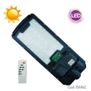 Foco Para Poste Solar De 600 Watt De 109 LED En PVC Con Control Y Sensor