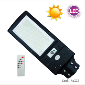 Foco Para Poste Solar De 500 Watt A 936 LED En PVC Con Sensor Y Control Remoto.