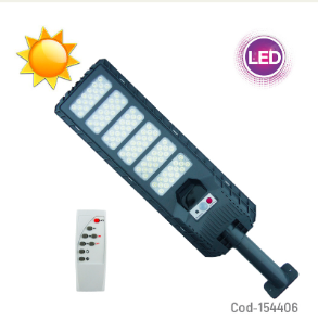 Foco Con Brazo Solar De 600 Watt Modelo LH-830-A Con 102 Led En 6 Placas, Sensor Y Control Remoto.