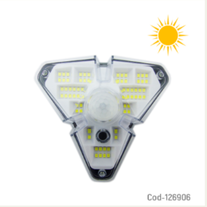 Aplique Solar LED Mini Mod GL-68, Triangular, Con Sensor. En Caja.