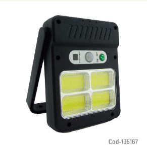 Foco Mini Solar Para Pared De 4 Placas LED COB Modelo YK-606.