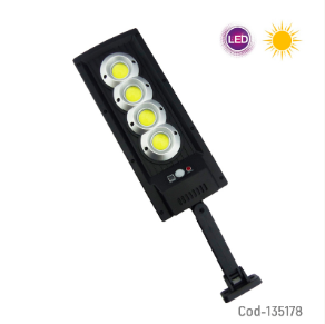 Foco Mini Solar Para Pared De 4 Placas LED COB Con Brazo.