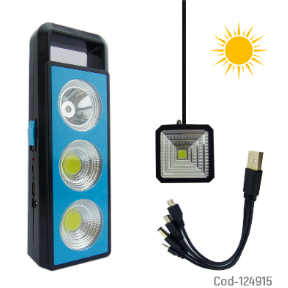 Kit Solar Portatil, GDHHDP, Con Accesorios. Recargable, En Caja.