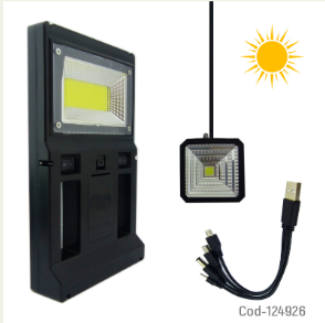 Kit Solar Emergencia Portatil, Incluye Un Mini Foco Led Recargable.