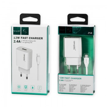 CARGADOR CELULAR QIHANG Z57 PARA TODO IPHONES 5V 2.4A RAPIDO